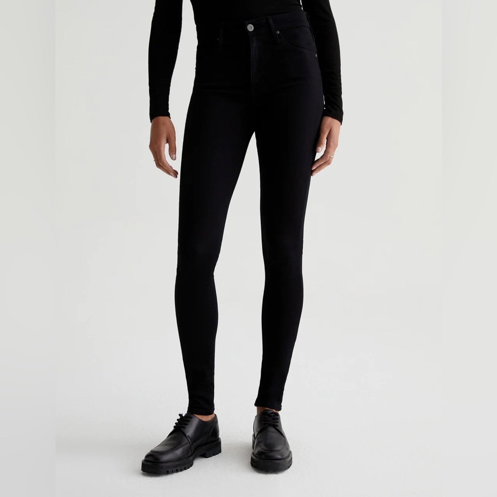 AG Adriano Goldschmied Farrah High Rise Skinny Ankle Jeans SZ 29 Super Black